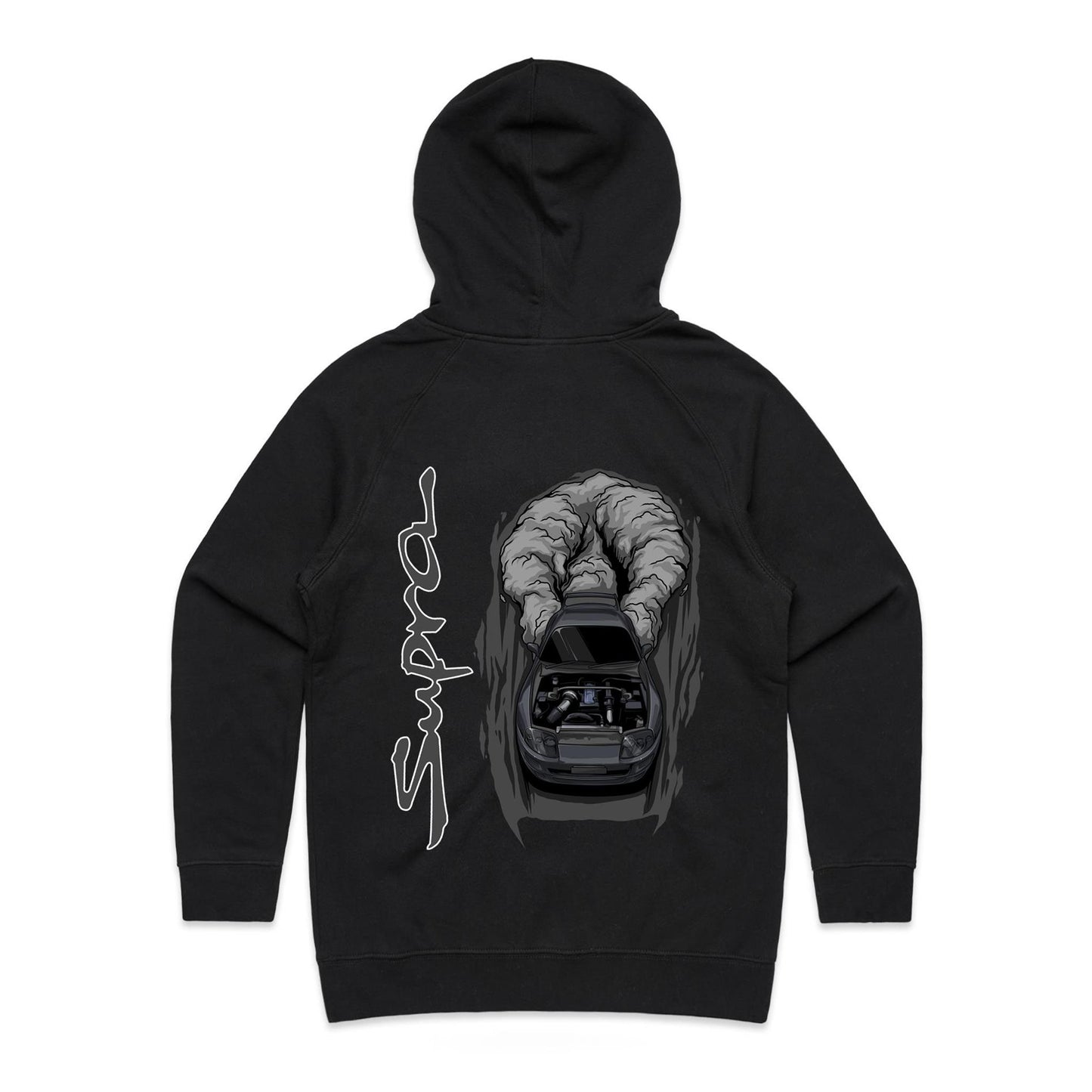Toyota Supra Burnout Womans Hoodie