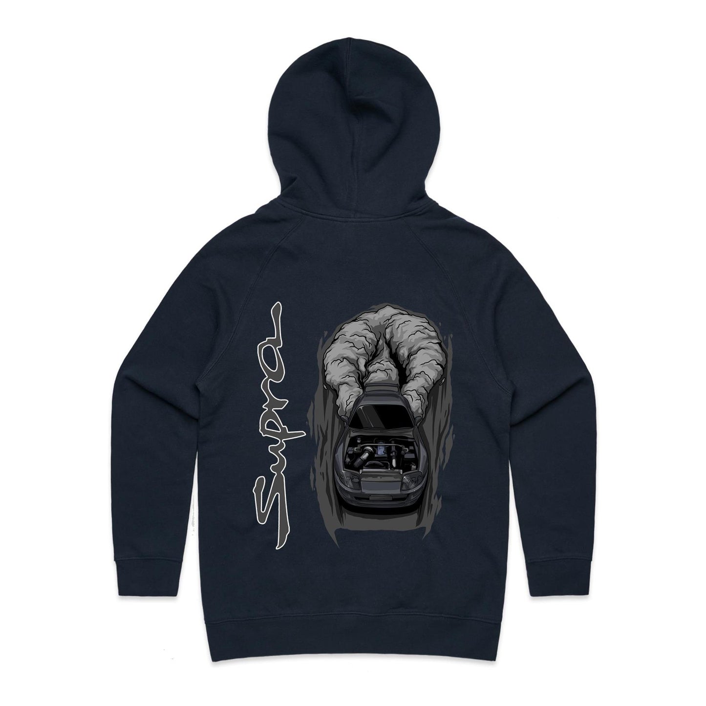Toyota Supra Burnout Womans Hoodie